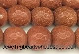 CGS490 15 inches 6mm faceted round goldstone beads