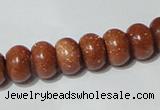 CGS65 15.5 inches 8*12mm rondelle goldstone beads wholesale