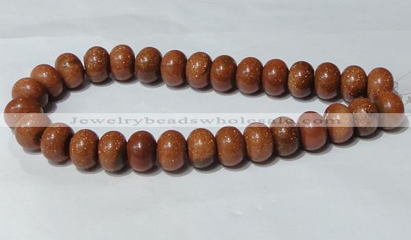 CGS66 15.5 inches 13*18mm rondelle goldstone beads wholesale