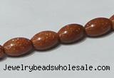 CGS70 15.5 inches 8*12mm rice goldstone beads wholesale