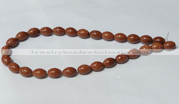 CGS71 15.5 inches 10*14mm rice goldstone beads wholesale