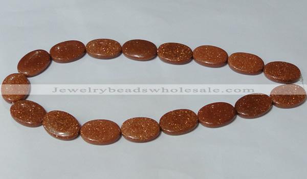 CGS79 15.5 inches 18*25mm oval goldstone beads wholesale