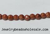 CGS88 15.5 inches 4mm faceted round goldstone beads wholesale