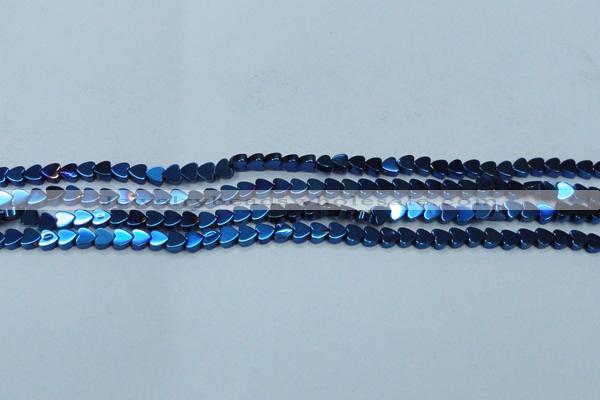 CHE1004 15.5 inches 6*6mm heart plated hematite beads wholesale