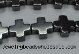 CHE1006 15.5 inches 10*10mm cross hematite beads wholesale