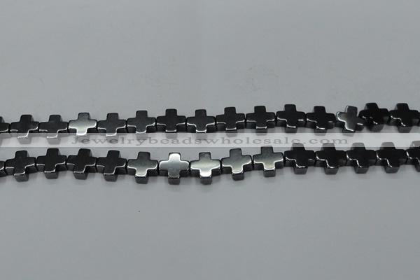 CHE1006 15.5 inches 10*10mm cross hematite beads wholesale