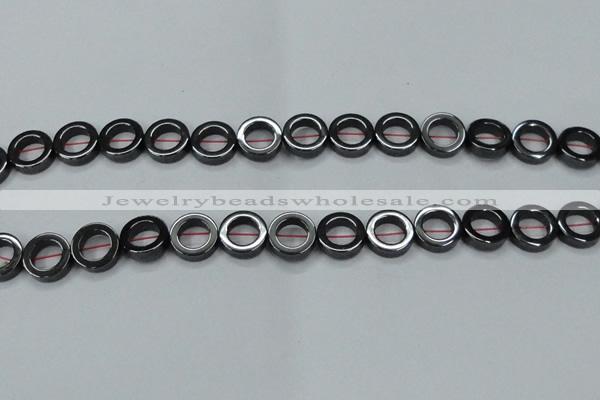 CHE1015 15.5 inches 12mm donut hematite beads wholesale