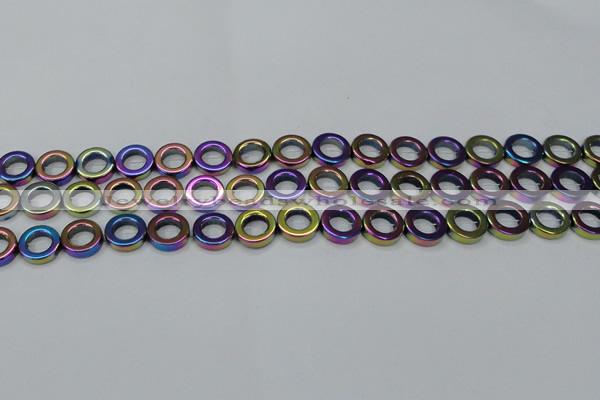 CHE1019 15.5 inches 12mm donut plated hematite beads wholesale