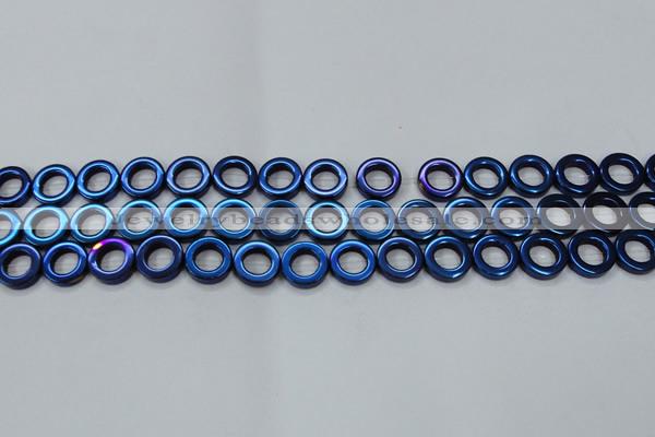 CHE1020 15.5 inches 12mm donut plated hematite beads wholesale