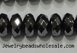 CHE104 15.5 inches 5*8mm faceted rondelle hematite beads wholesale