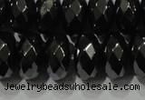 CHE105 15.5 inches 6*10mm faceted rondelle hematite beads wholesale