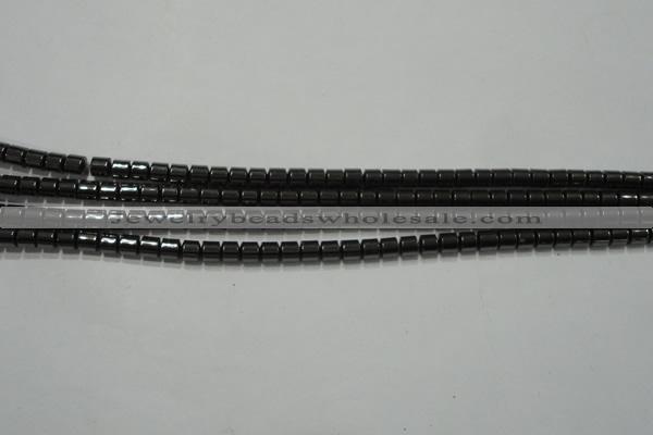 CHE114 15.5 inches 3*3mm tyre hematite beads wholesale