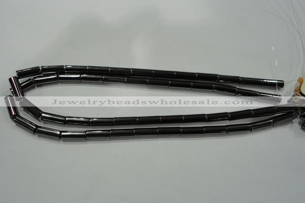 CHE123 15.5 inches 6*16mm tube hematite beads wholesale