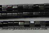 CHE125 15.5 inches 3*4mm faceted tube hematite beads wholesale