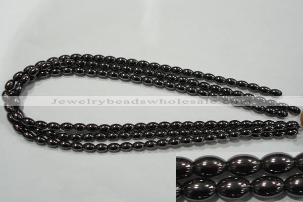 CHE138 15.5 inches 5*8mm rice hematite beads wholesale