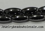 CHE139 15.5 inches 5*12mm rice hematite beads wholesale