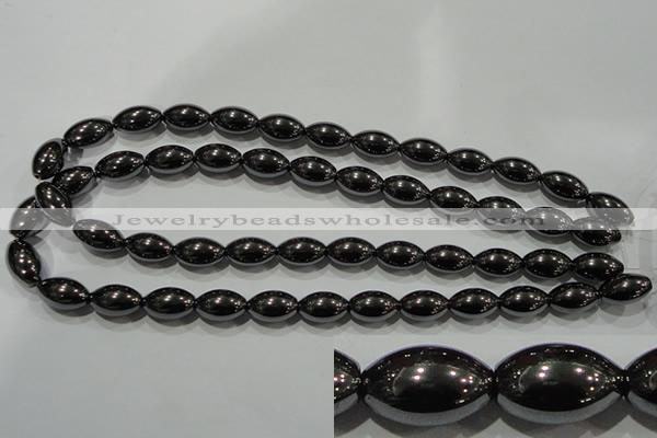 CHE140 15.5 inches 10*15mm rice hematite beads wholesale