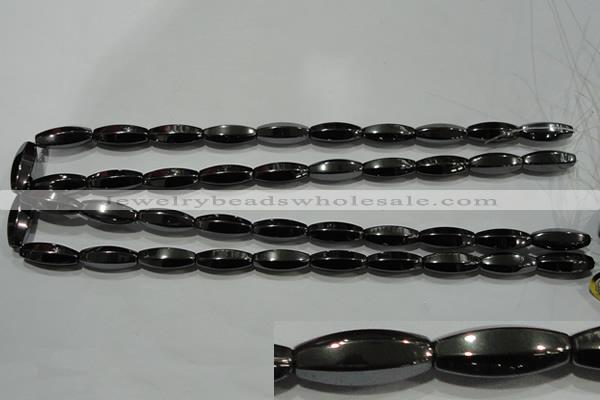 CHE141 15.5 inches 8*20mm faceted rice hematite beads wholesale