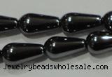 CHE147 15.5 inches 6*12mm teardrop hematite beads wholesale