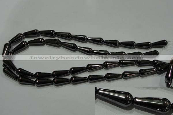 CHE149 15.5 inches 8*20mm teardrop hematite beads wholesale