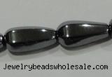 CHE152 15.5 inches 8*16mm faceted teardrop hematite beads