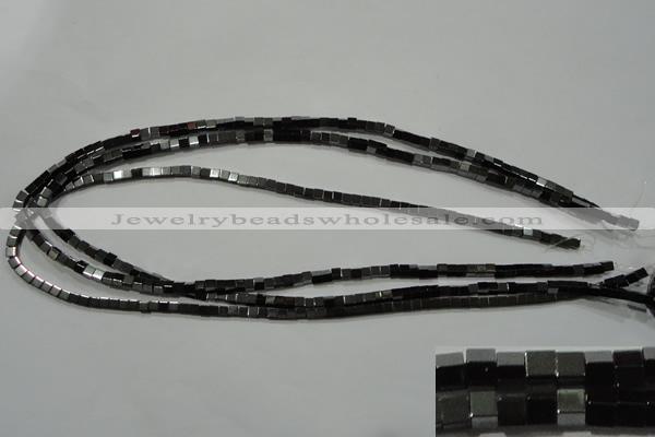 CHE180 15.5 inches 3*3mm cube hematite beads wholesale