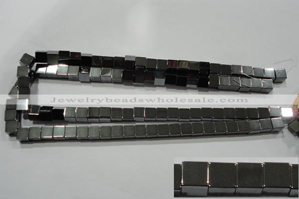 CHE183 15.5 inches 8*8mm cube hematite beads wholesale