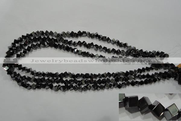 CHE186 15.5 inches 4*4mm cube hematite beads wholesale