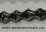 CHE203 15.5 inches 8*8mm faceted dumbbell hematite beads wholesale