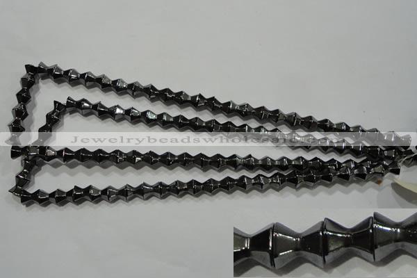 CHE203 15.5 inches 8*8mm faceted dumbbell hematite beads wholesale