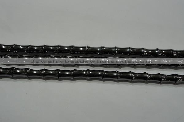 CHE204 15.5 inches 8*12mm bamboo hematite beads wholesale