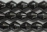 CHE211 15.5 inches 6*6mm bicone hematite beads wholesale