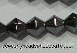 CHE216 15.5 inches 8*8mm faceted bicone hematite beads wholesale