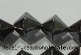 CHE218 15.5 inches 12*12mm faceted bicone hematite beads wholesale