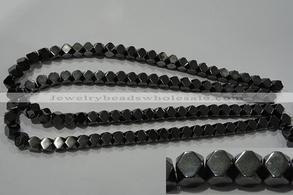 CHE223 15.5 inches 8*8mm faceted cube hematite beads wholesale