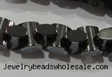 CHE243 15.5 inches 7*9mm bowknot hematite beads wholesale