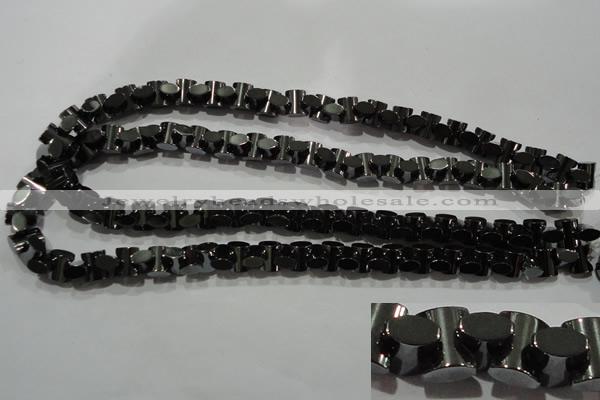 CHE243 15.5 inches 7*9mm bowknot hematite beads wholesale