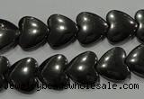 CHE259 15.5 inches 12*12mm heart hematite beads wholesale