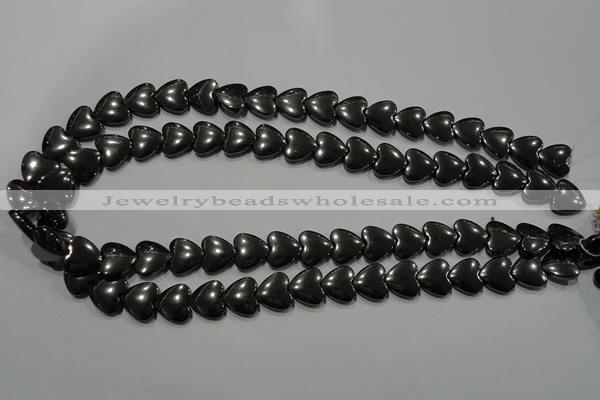 CHE259 15.5 inches 12*12mm heart hematite beads wholesale