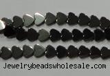 CHE267 15.5 inches 6*6mm heart hematite beads wholesale