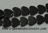 CHE269 15.5 inches 10*10mm heart hematite beads wholesale