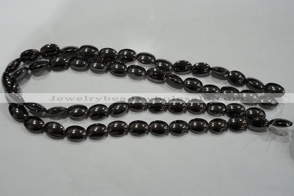 CHE277 15.5 inches 10*14mm oval hematite beads wholesale