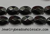 CHE281 15.5 inches 10*14mm faceted oval hematite beads wholesale