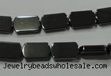 CHE291 15.5 inches 8*13mm rectangle hematite beads wholesale