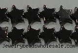 CHE293 15.5 inches 6mm star hematite beads wholesale