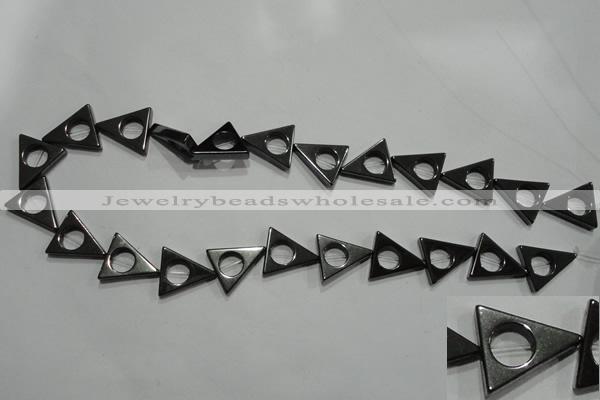 CHE300 15.5 inches 16*18mm triangle hematite beads wholesale