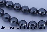 CHE34 16 inches 8mm faceted round hematite beads Wholesale