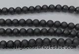 CHE400 15.5 inches 2mm round matte hematite beads wholesale