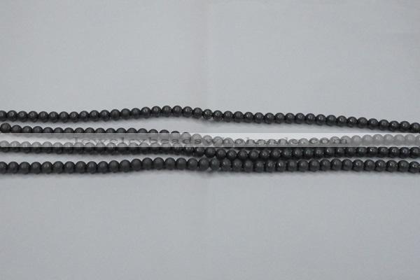 CHE401 15.5 inches 3mm round matte hematite beads wholesale