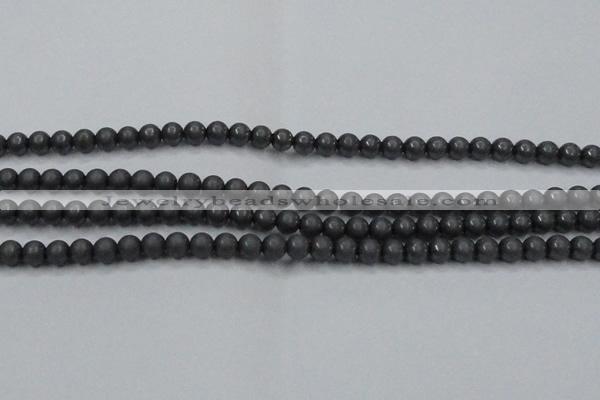 CHE403 15.5 inches 6mm round matte hematite beads wholesale